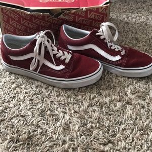 Vans Maroon Old Skool Shoes